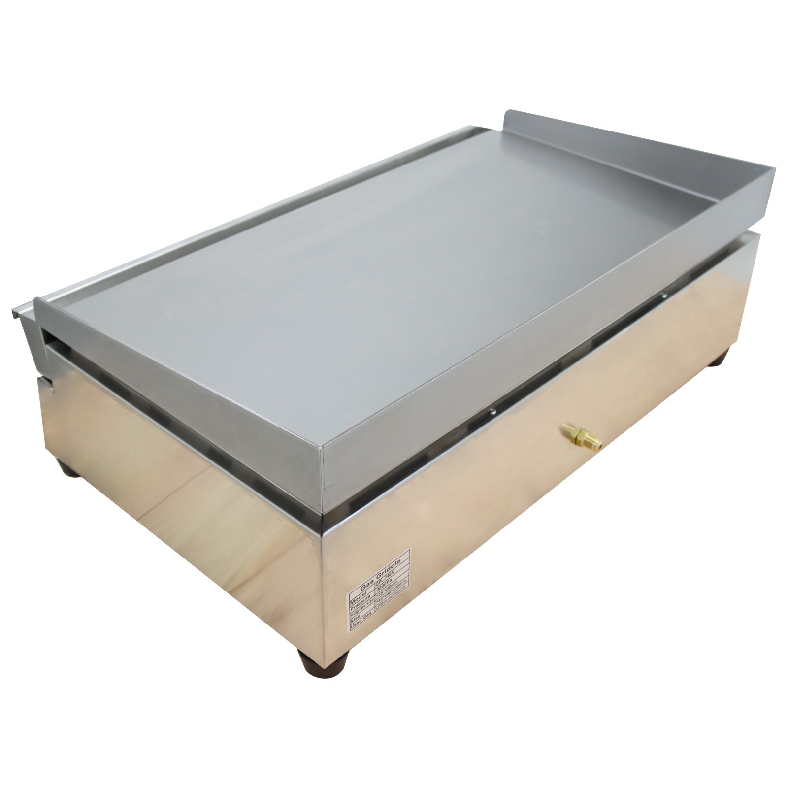 Countertop Flat Griddle Grill LP Gas Stainless Steel 2800Pa Small Kitchen