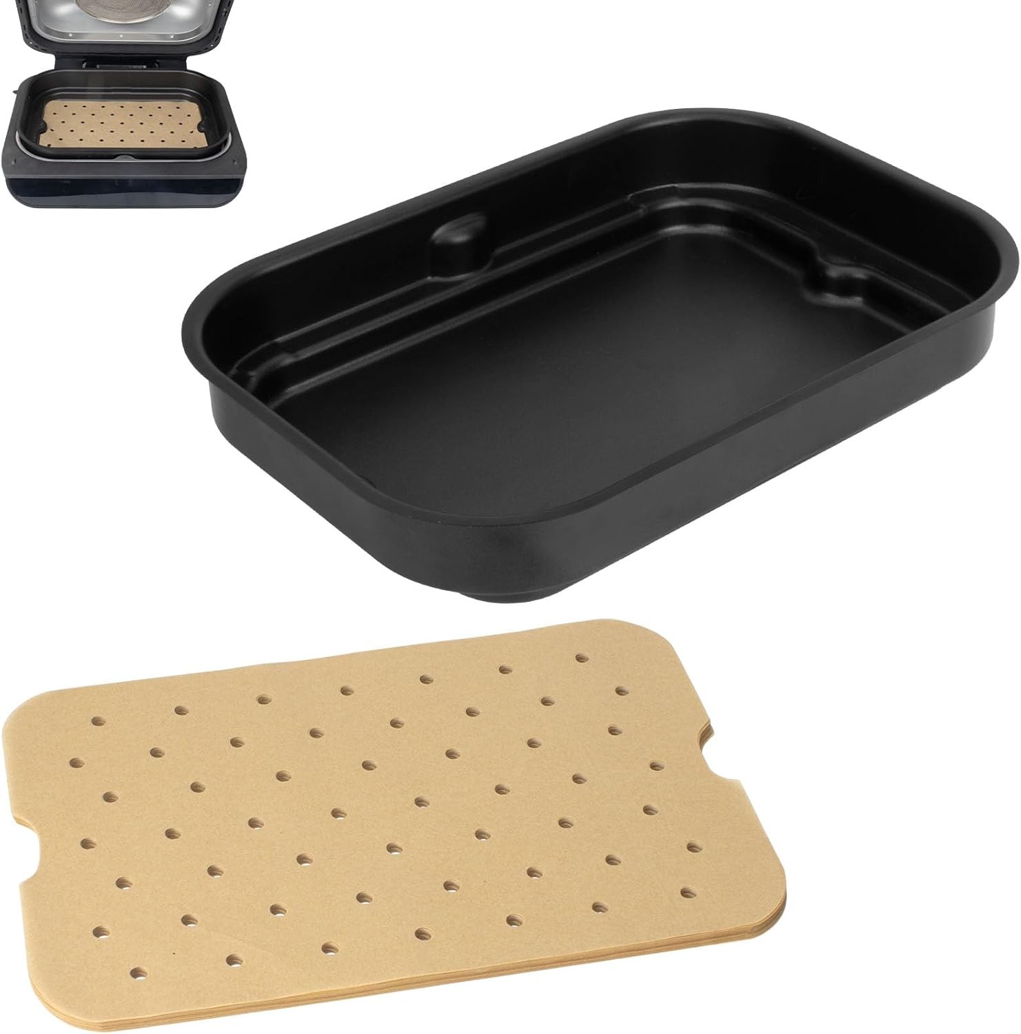 Foodi Smart Grill Pans & Air Fryer Liners for Ninja FG551 Foodi XL 6-in-1 Indoor