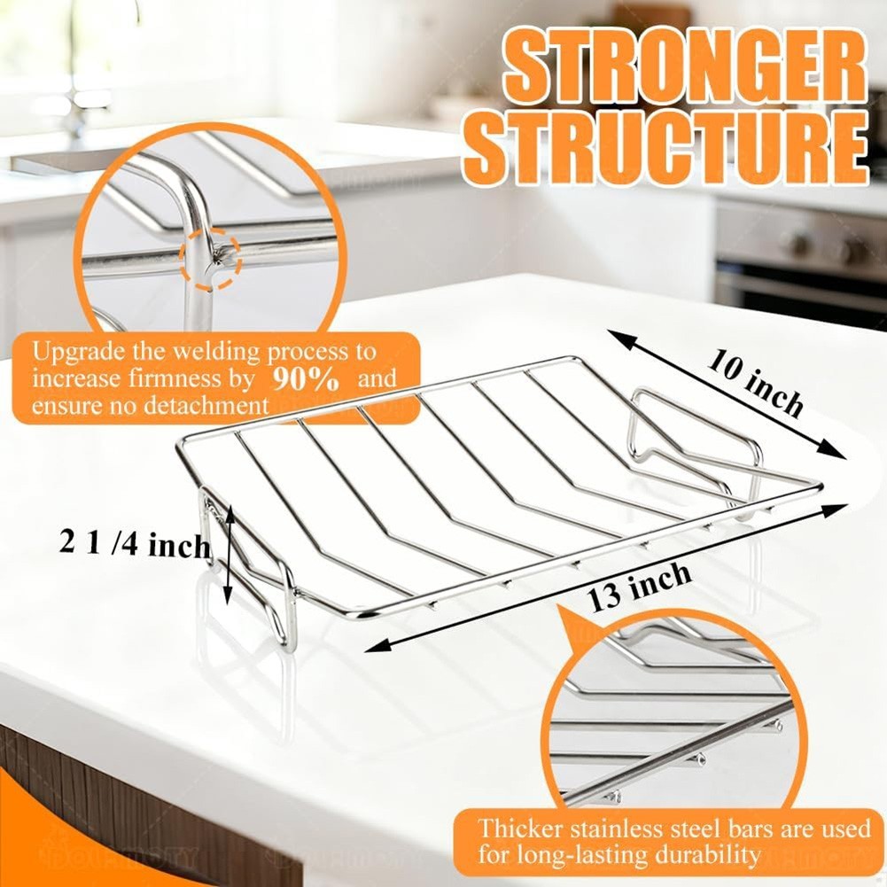 Stainless Steel V Rack for Cooking Turkey Roast Pork and Whole Chicken