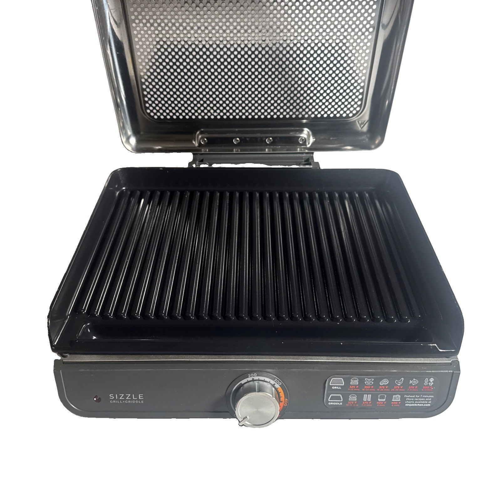 Ninja Sizzle GR101 Indoor Grill & Griddle 500°F Smokeless Electric Grill