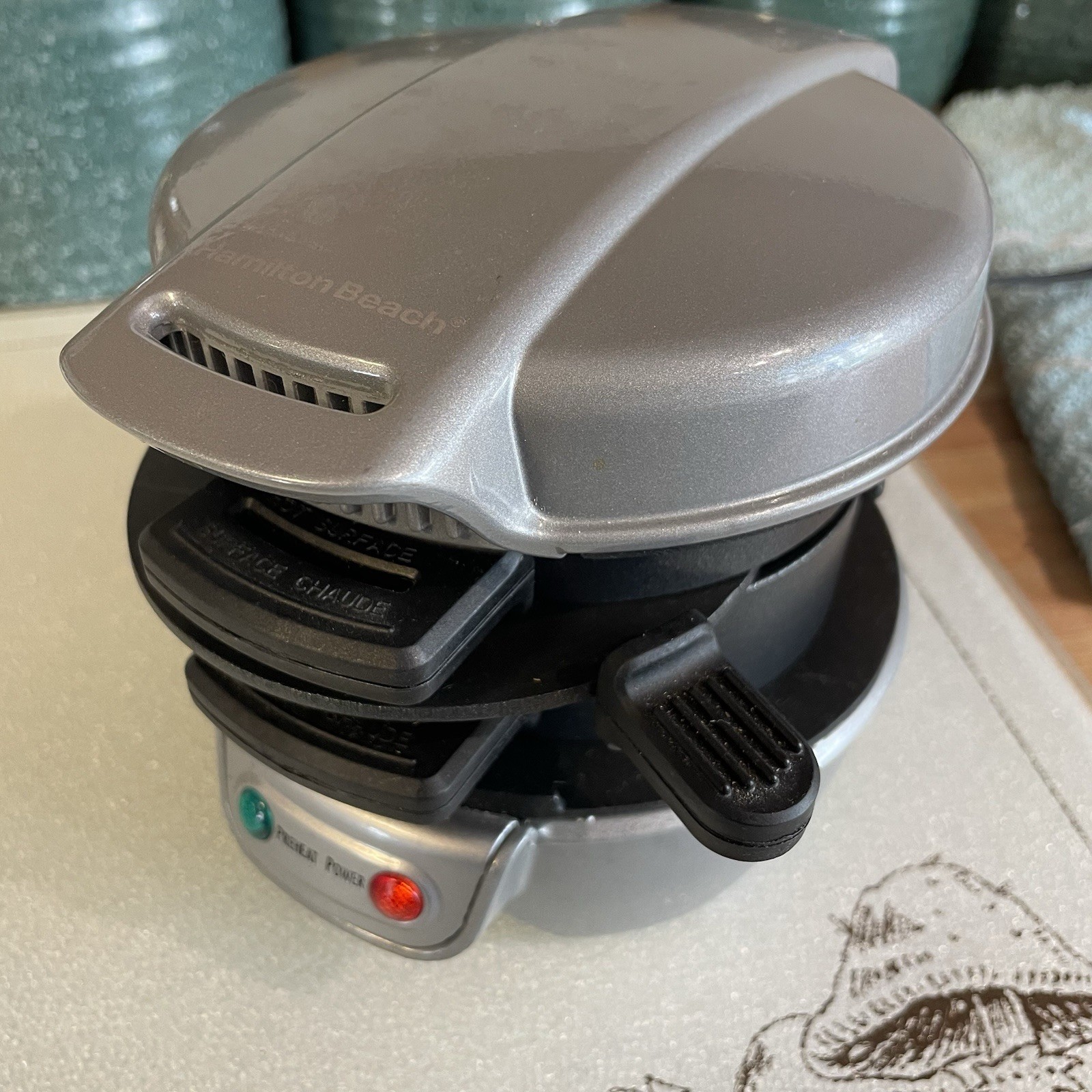 Hamilton Beach 25475 Breakfast Sandwich Maker – Silver -Tested Works