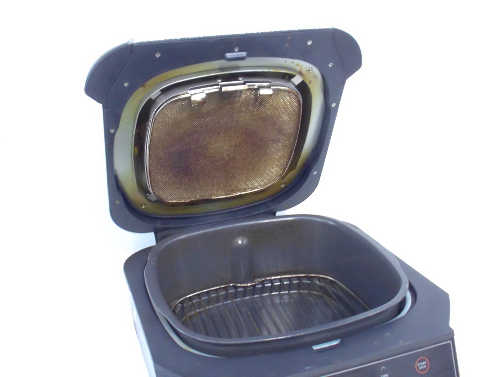 Ninja EG201 Foodi 6-in-1 Indoor Grill with Air Fryer Roast Bake, READ