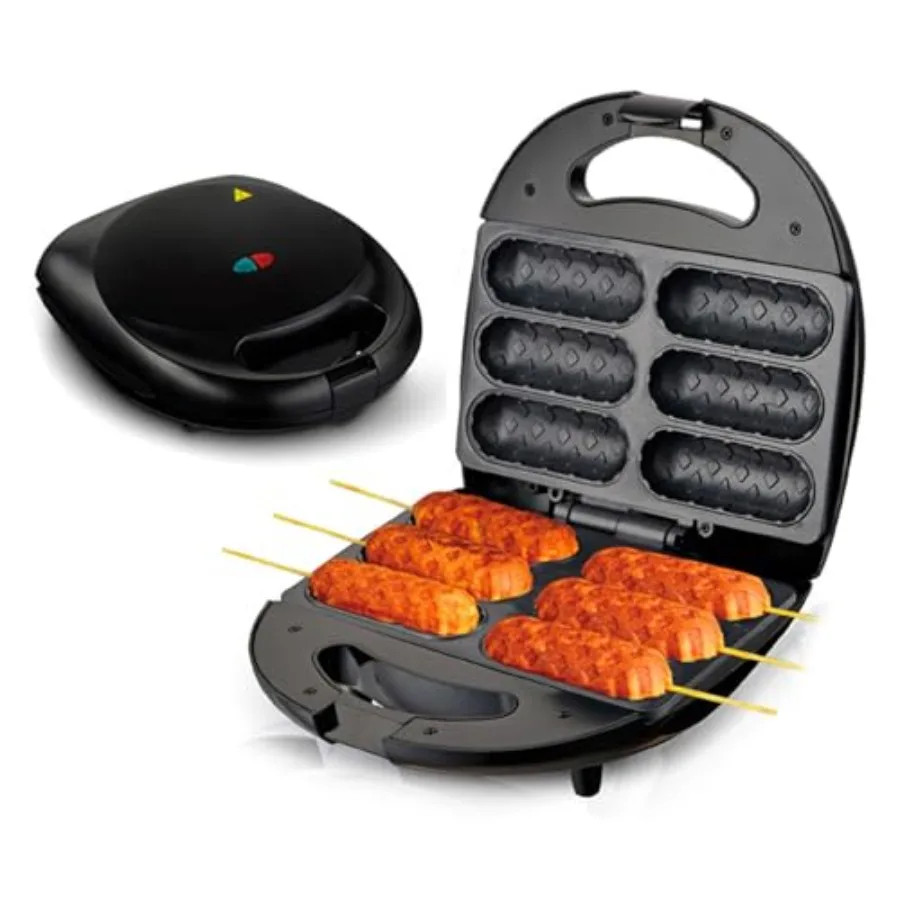 Electric Hot Dog Roller Maker 850W 6 Slot Snack Machine for Sausage Rolls