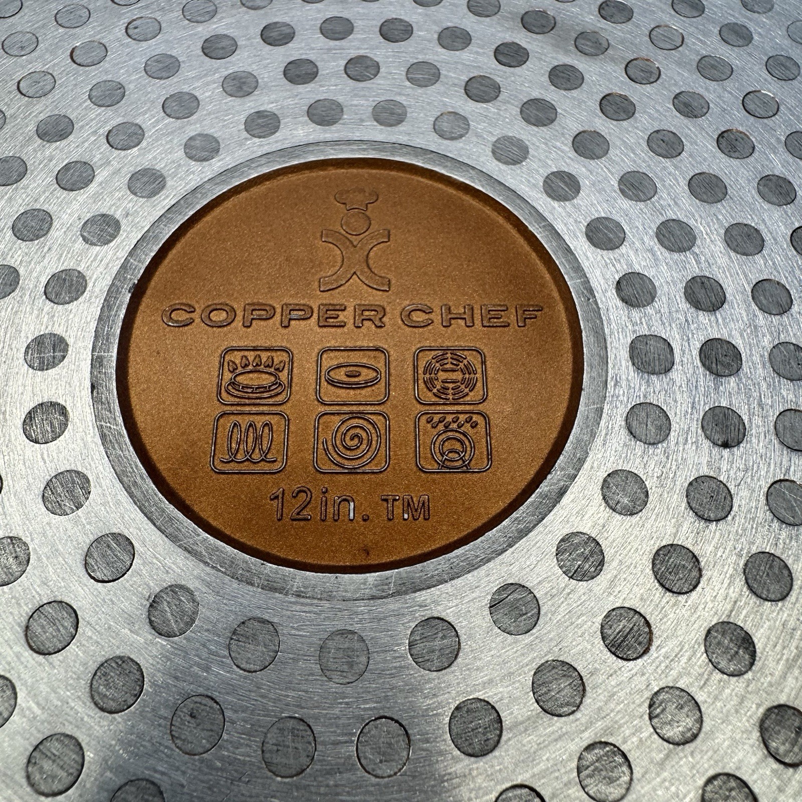 Copper Chef 12″ Non-Stick Grill & Griddle Induction Plates Set Of 2