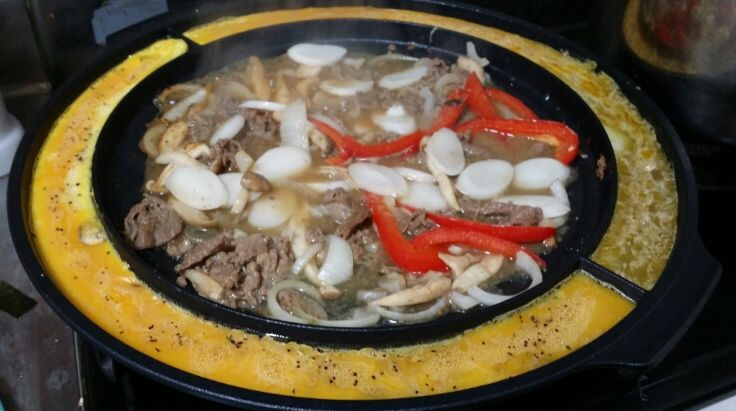 Korean Style Steamed Egg Samgyupsal Grill Plate Pan Barbecue BBQ, Made in Korea