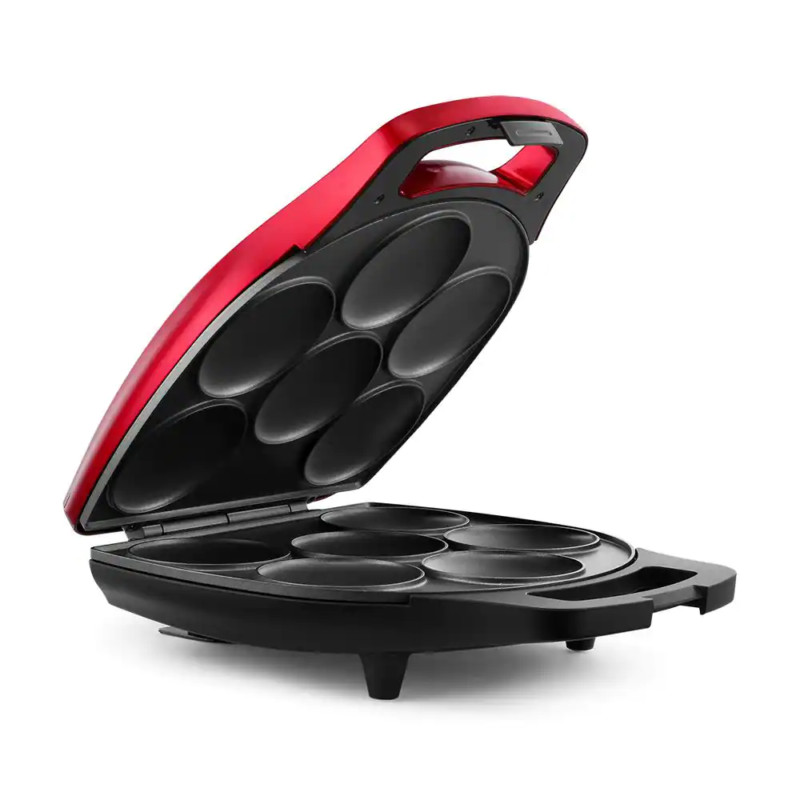 Holstein Housewares Arepa Maker Specialty Grill Red Non-Stick Interior 6-Piece