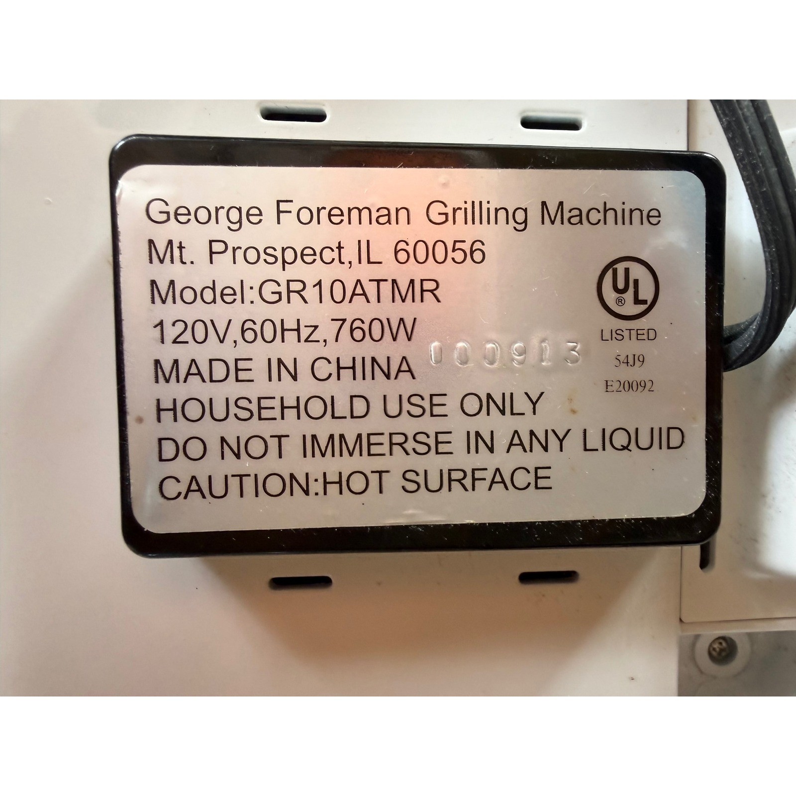George Foreman Lean Mean Fat Reducing Grilling Machine White GR10ATMR 760W Timer