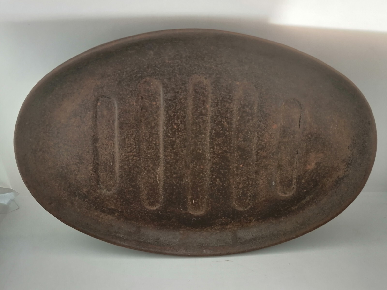 Vintage Cast Iron Sizzler Hot Serving Steak Plate Pan Grill Platter Dish 12×7″