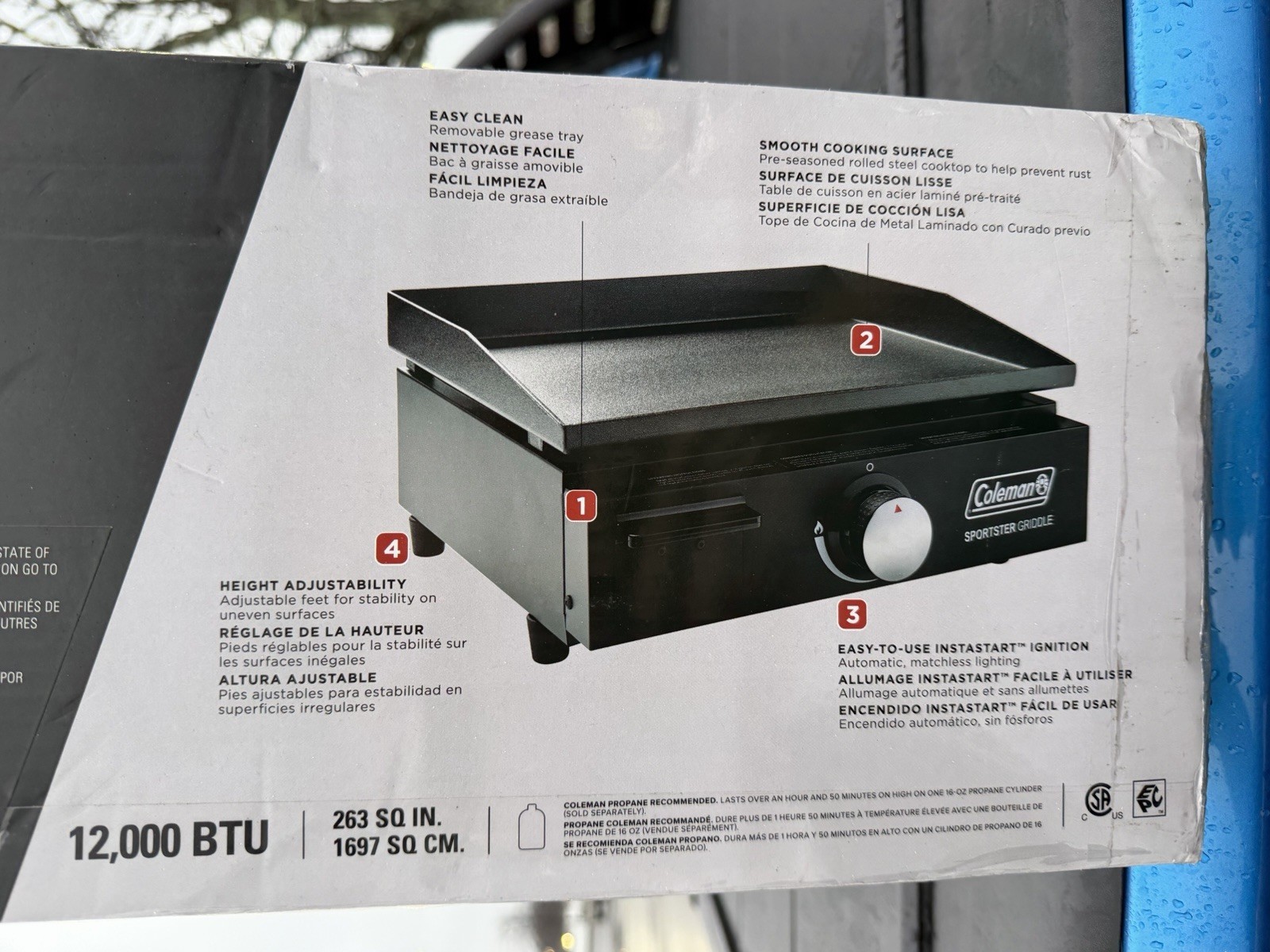 Coleman Sportster Tabletop 17 inch Griddle, Black – Easy-cleaning