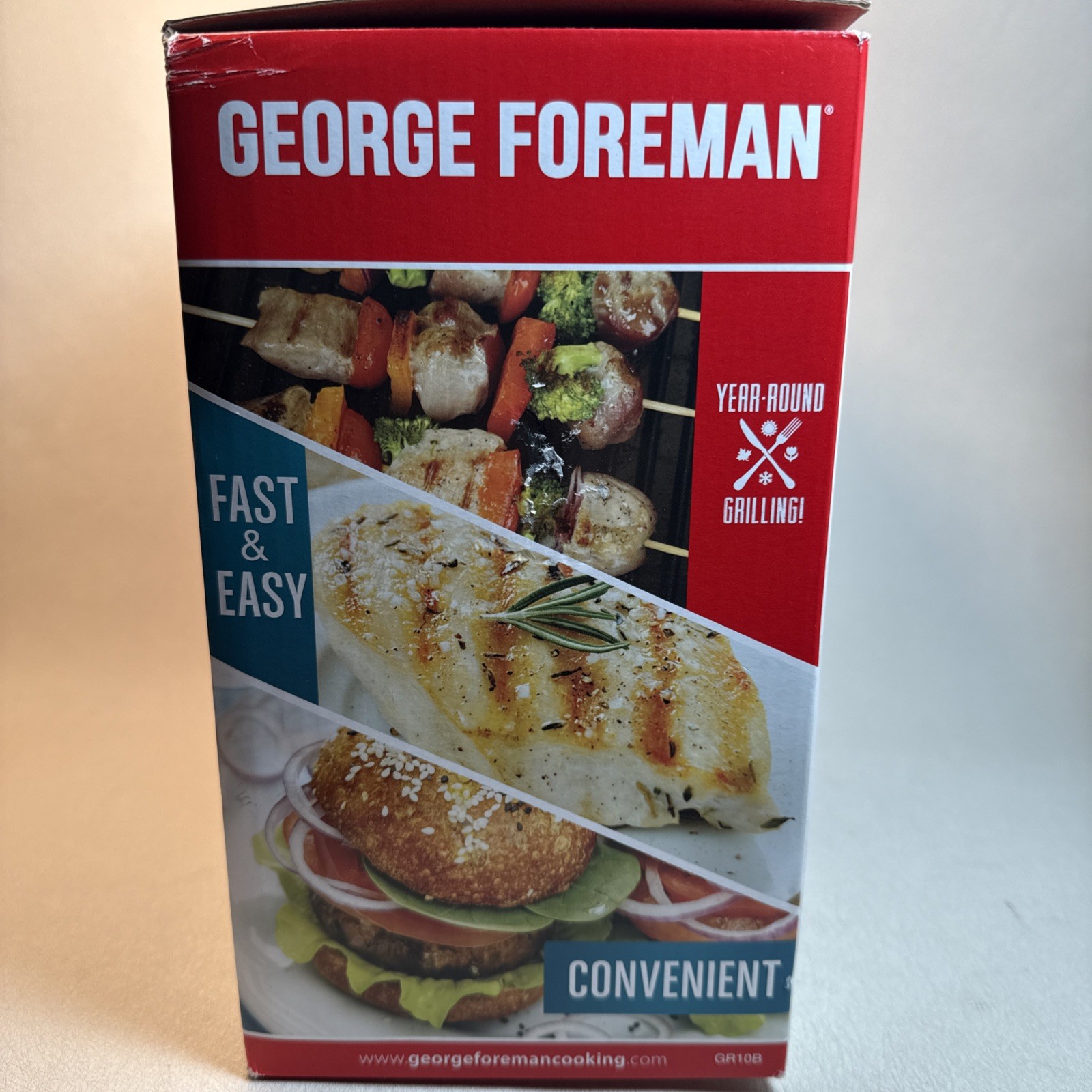 George Foreman 2-Serving Electric Grill GRP472P GR10B Nonstick Black Compact