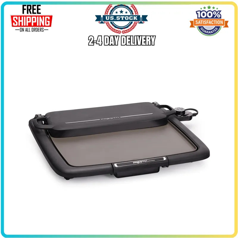Presto Ceramic Nonstick Electric Griddle With Warming Tray