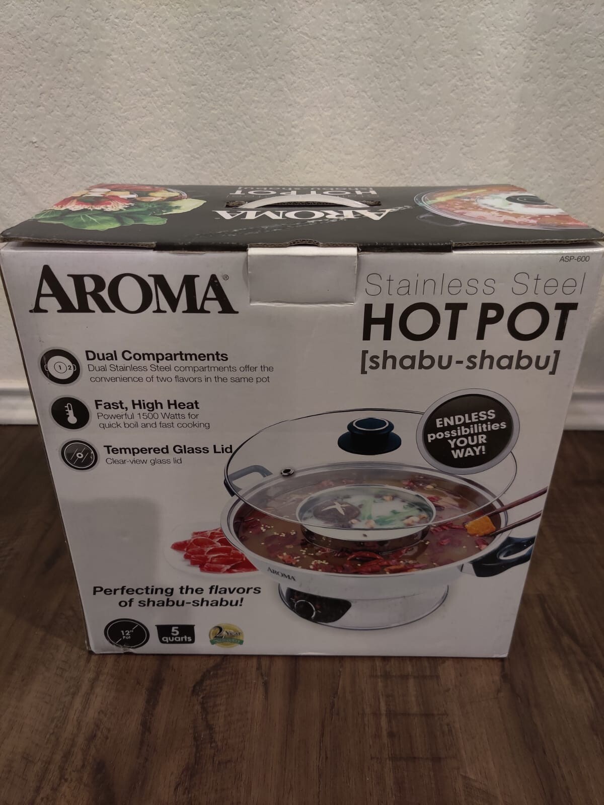 AROMA ELECTRIC SHABU SHABU HOT POT *NEVER USED*