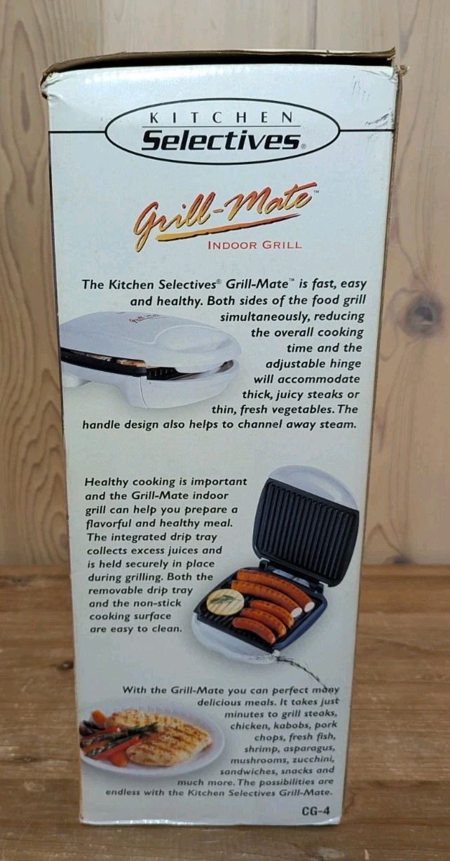 Kitchen Selectives Grill Mate Indoor Grill CG-4 Non Stick – NEW IN BOX