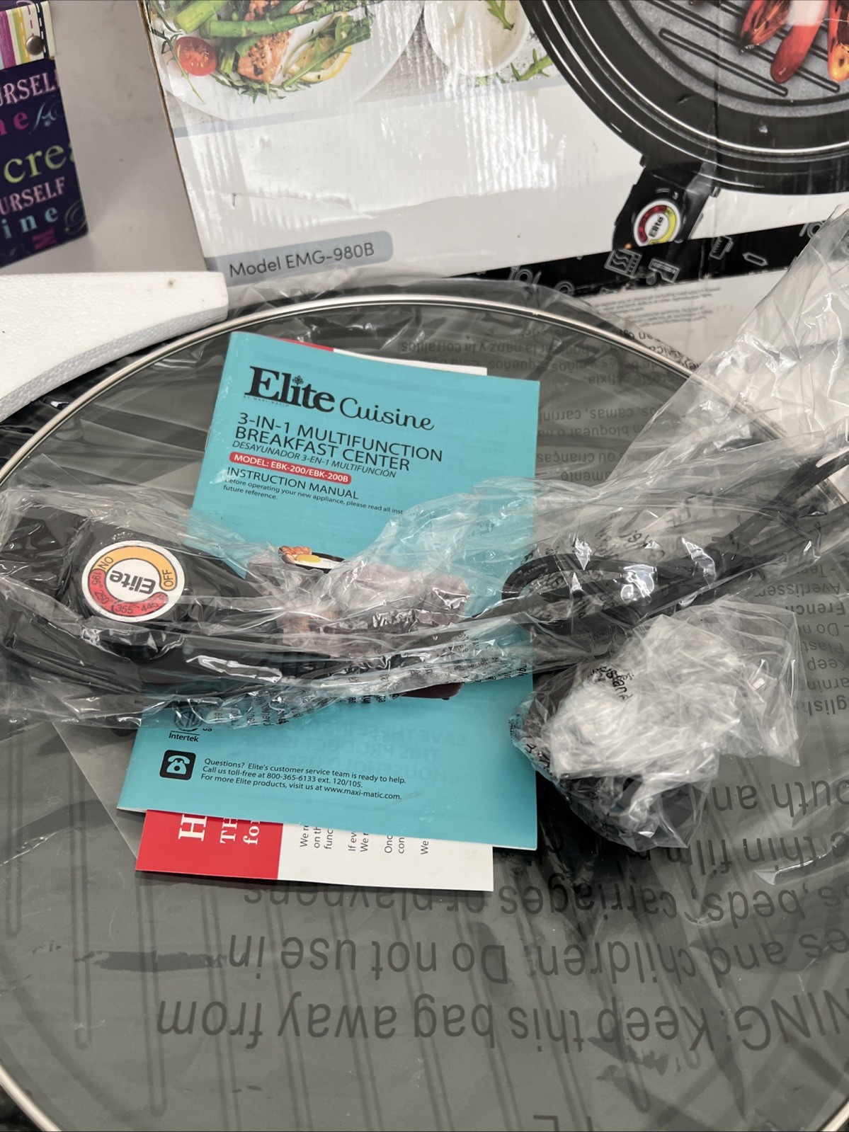 Elite Gourmet EMG-980B Smokeless Indoor Electric Grill 14″ Nonstick New Open Box