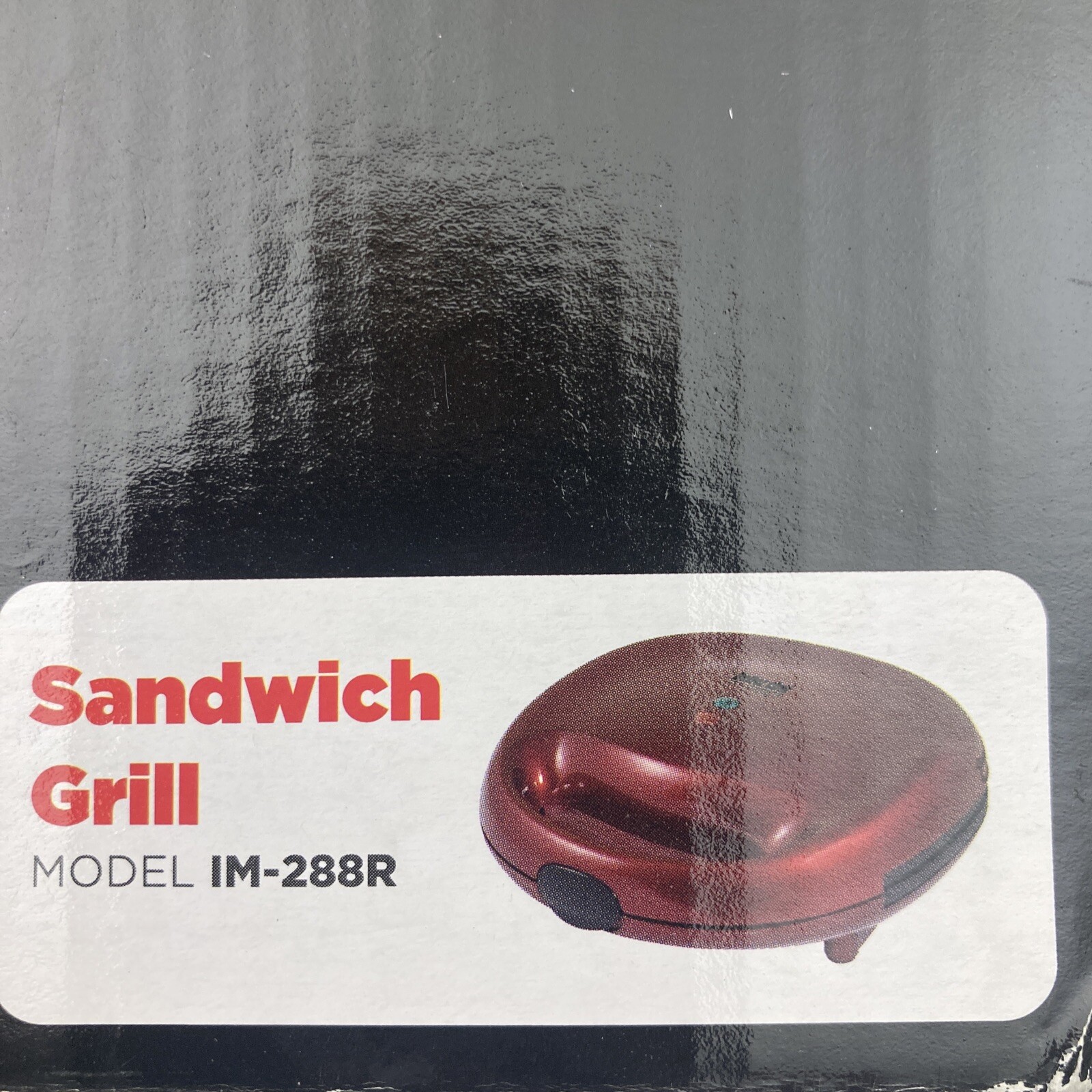 Better Chef Non Stick Cooking Surface Hot Sandwich Grill Model IM-288R Red NIB