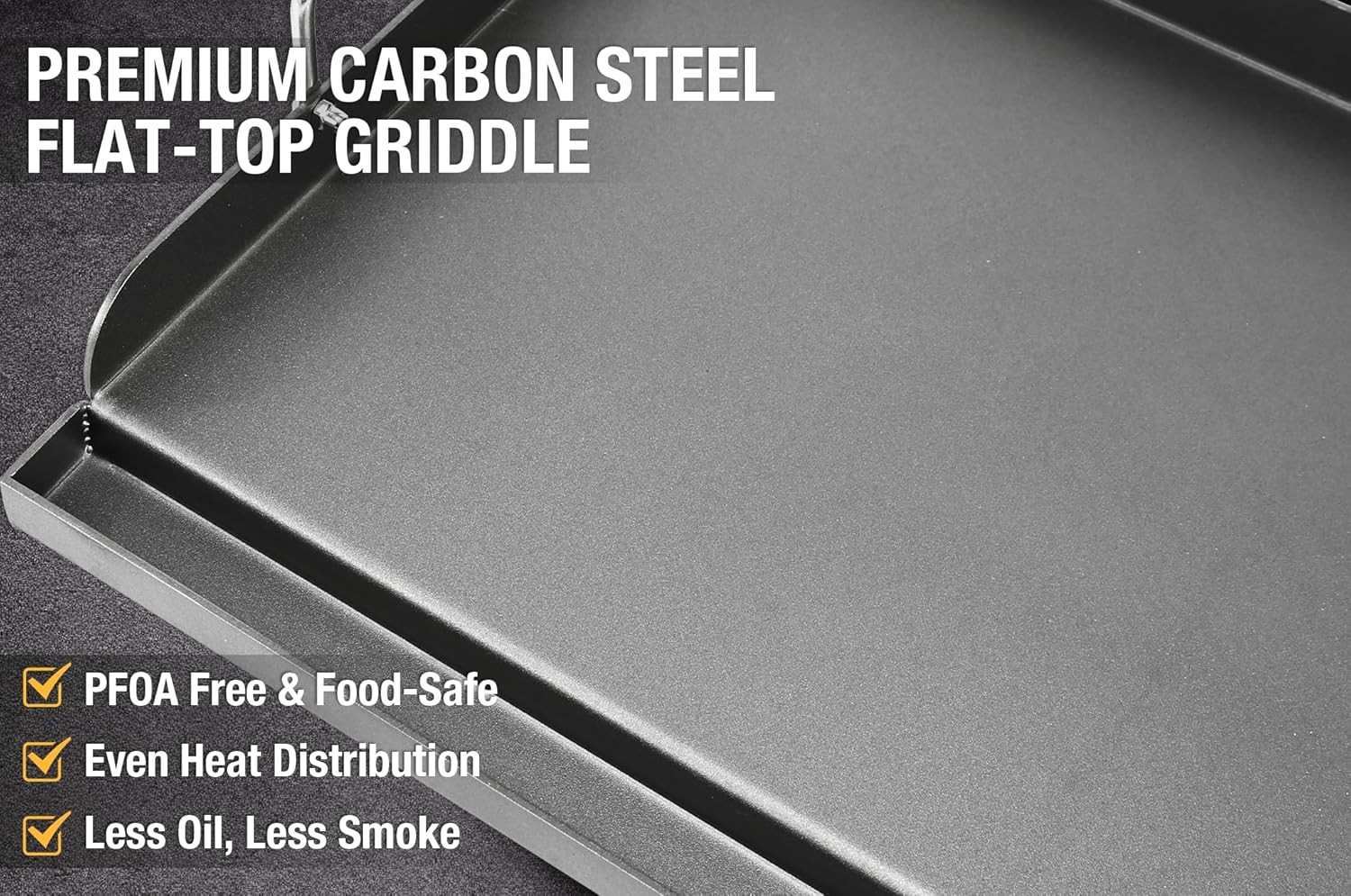 25″ x 16″ Cast Iron Griddle for Gas Grill, Heavy-Duty Grill Flat Top Griddle