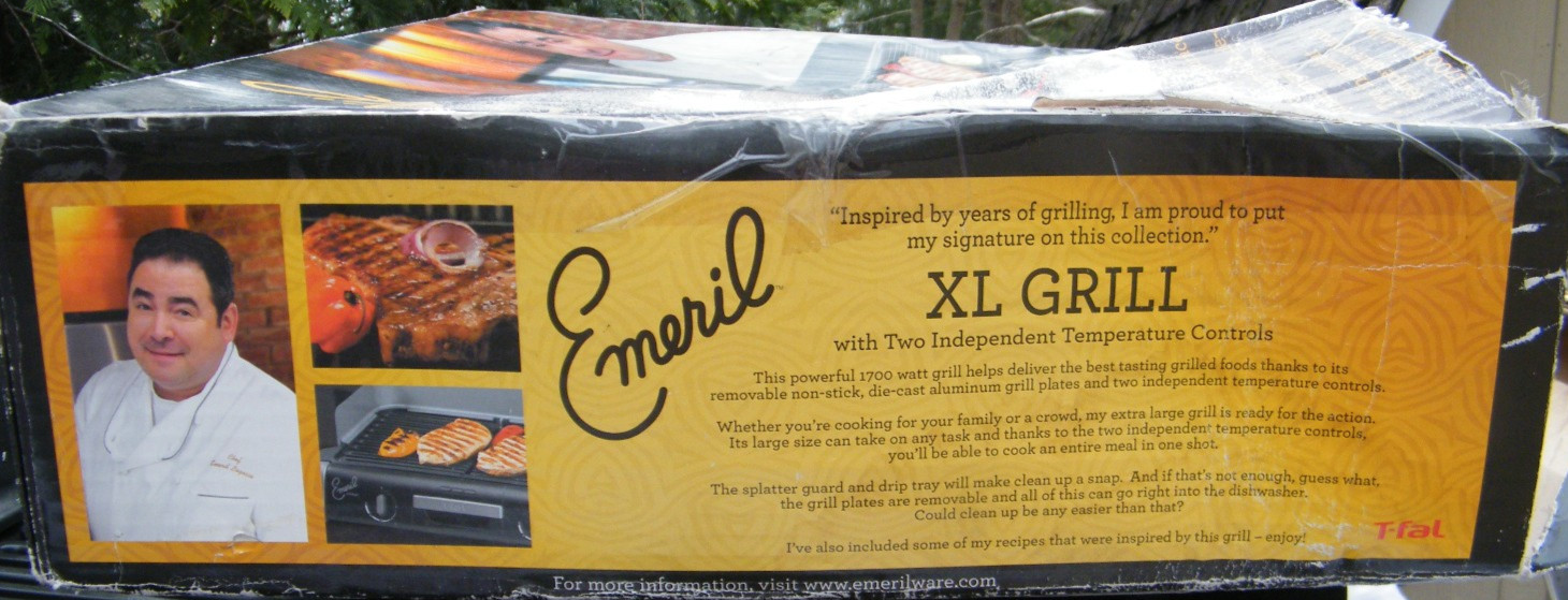 Emeril XL Grill Indoor Electric Grill 1700W Removable Plates Non-stick