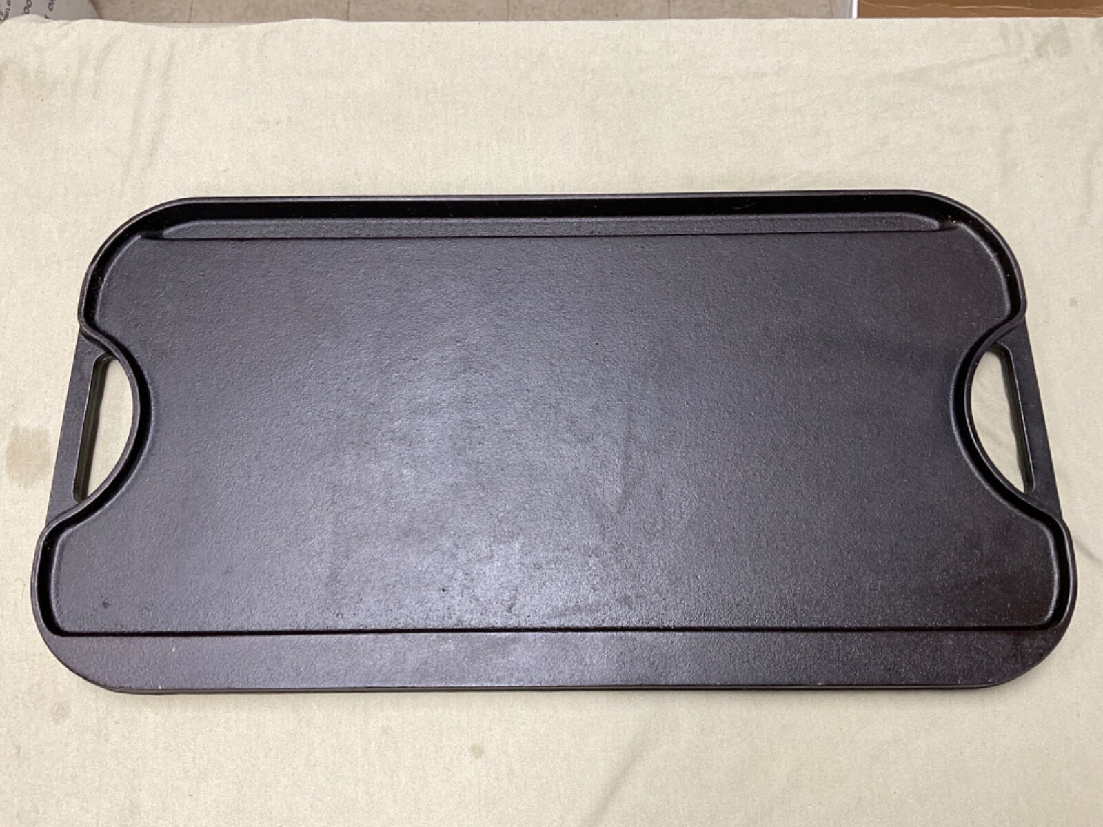 Lodge Pro-Grid Cast Iron Reversible Grill Griddle Combo PG12 USA 20×10 3/8in.