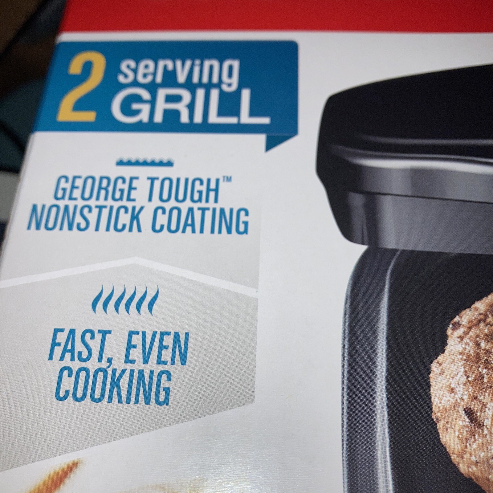 George Foreman Compact 2 Serving Grill Nonstick GR10B