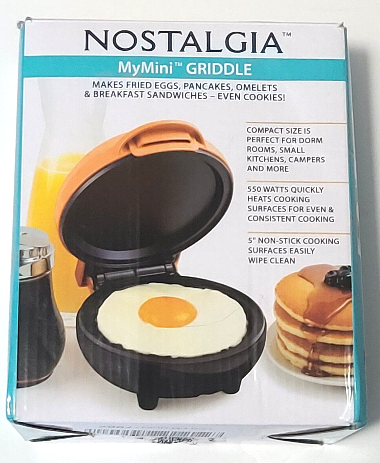 Nostalgia MyMini Mini Griddle 5″ NonStick Compact Great for camping RV dorm life