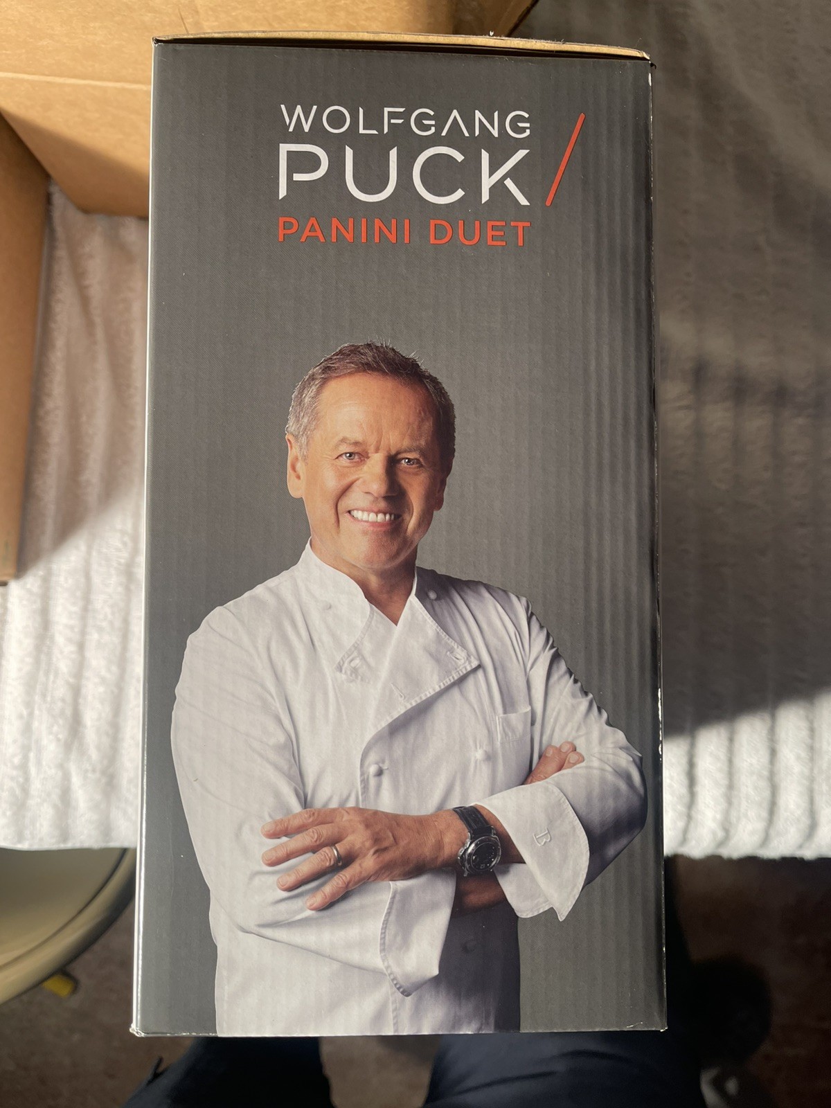 WOLFGANG PUCK PANINI DUET – OPEN BOX NONSTICK, COOL TO THE TOUCH FLOATING HING