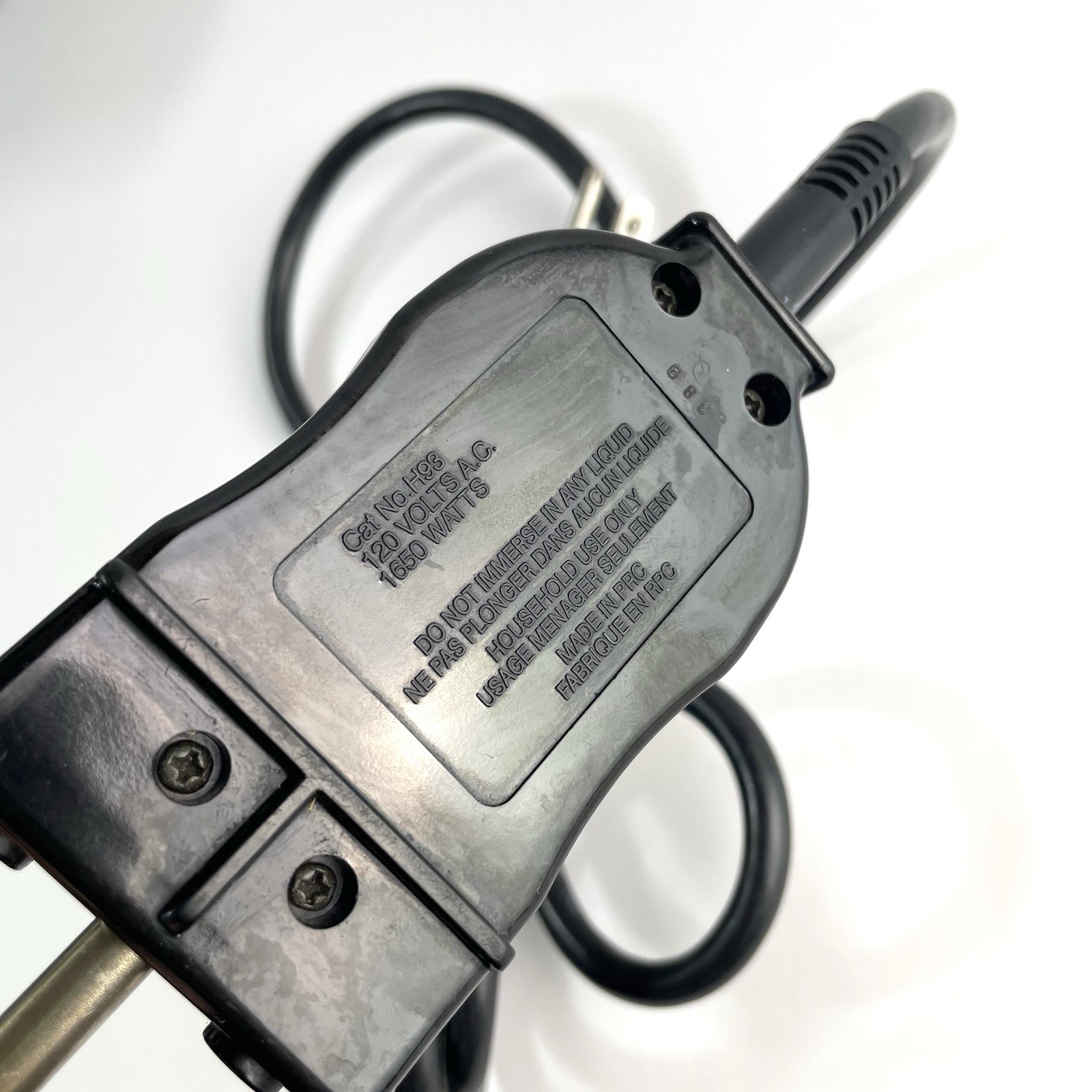 Heat Temperature Control Probe Power Cord Cat No. H93 120V 1650 Watts Plug