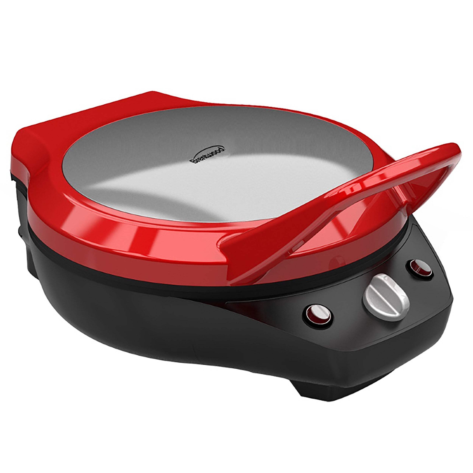 Brentwood 1200 Watt 12″ Non Stick Pizza Maker & Grill in Red
