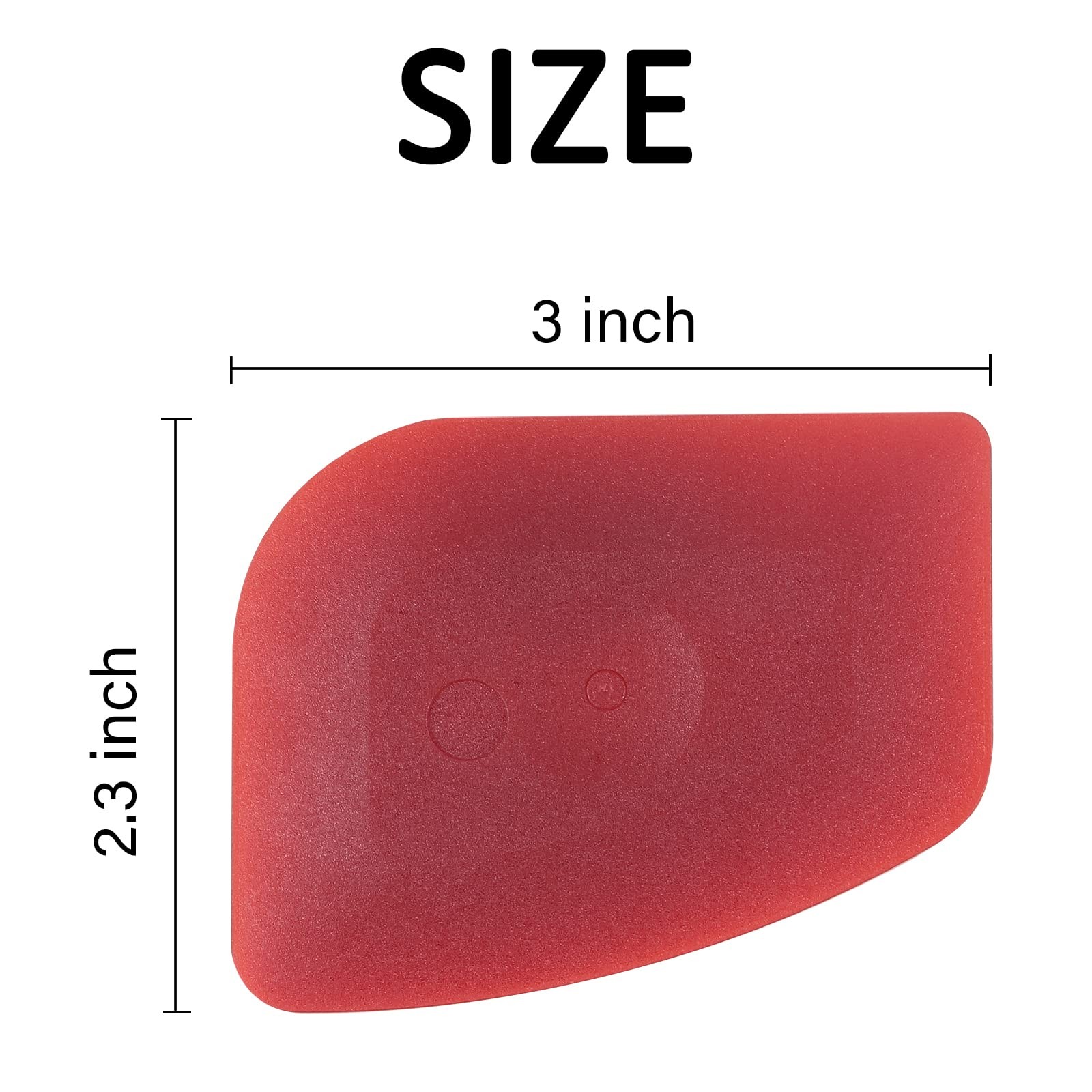Azureblue Pan Scraper Dish Food Tool Plastic 3″x 2.3″, Red