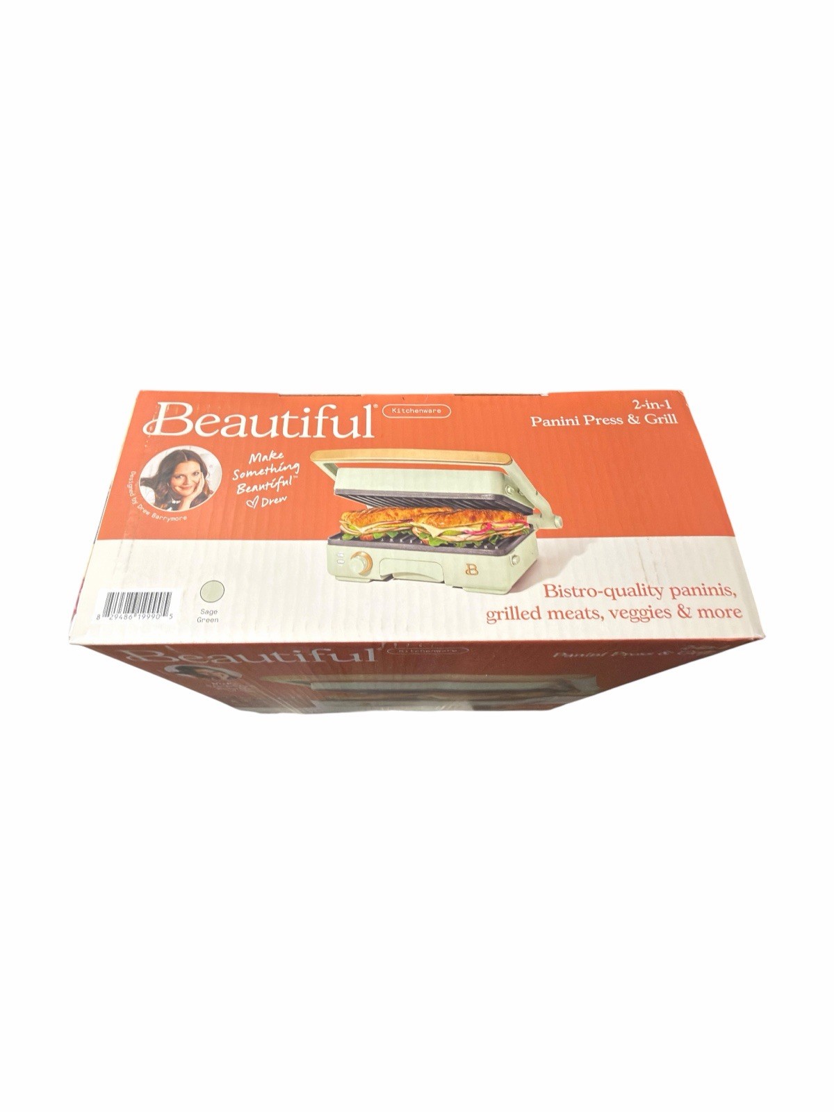 Beautiful 2-in-1 Panini Press & Grill Sage Green | New in Box | 1200W Indoor New