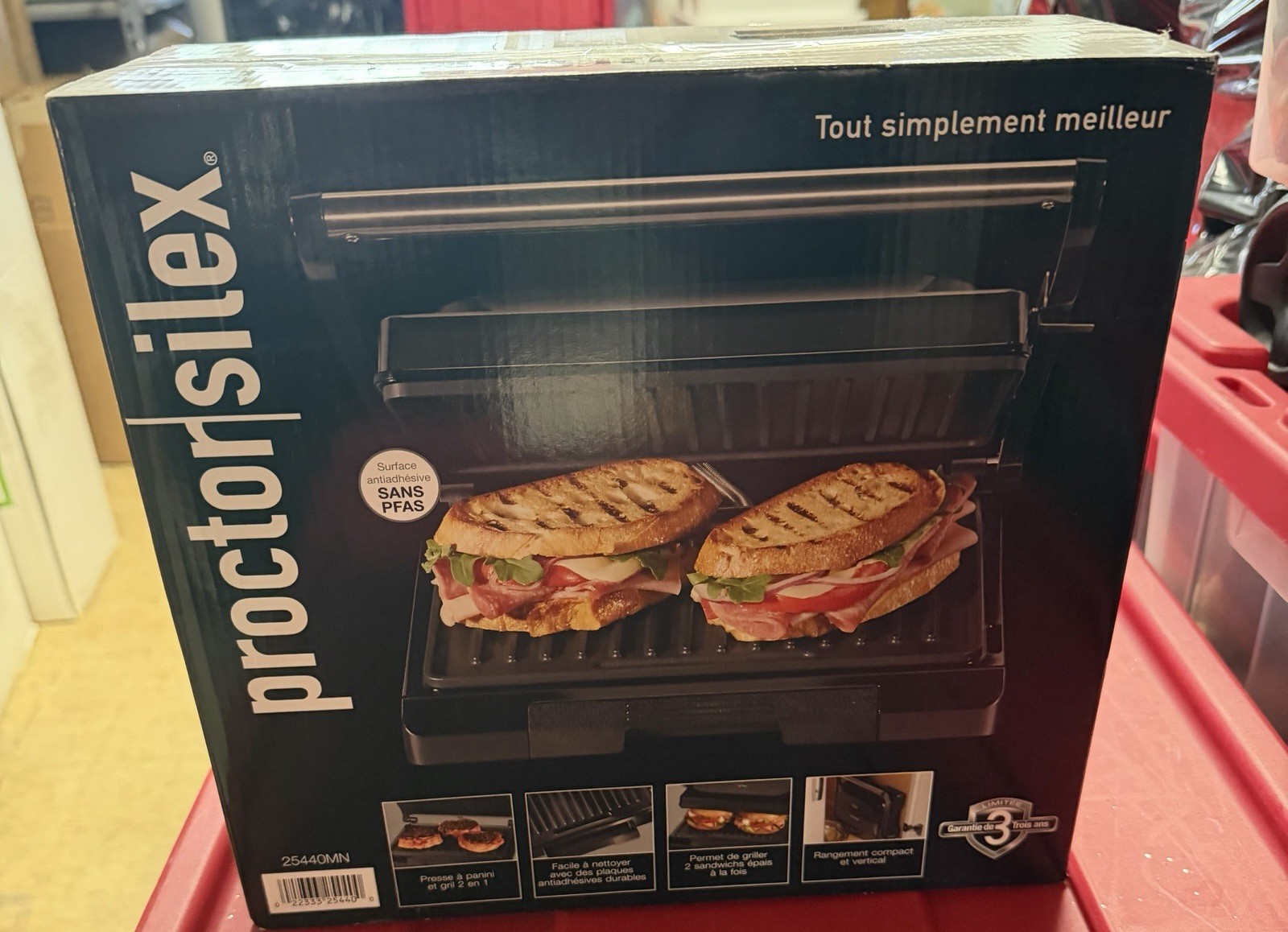 PROCTOR SILEX 2in1 COMBO PANINI PRESS & COMPACT GRILL