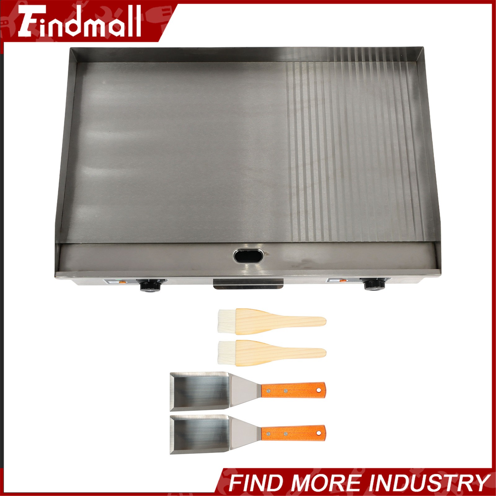 30 Inch 3000W Electric Griddle Commercial Grade Wide Flat Top Grill 122-572℉