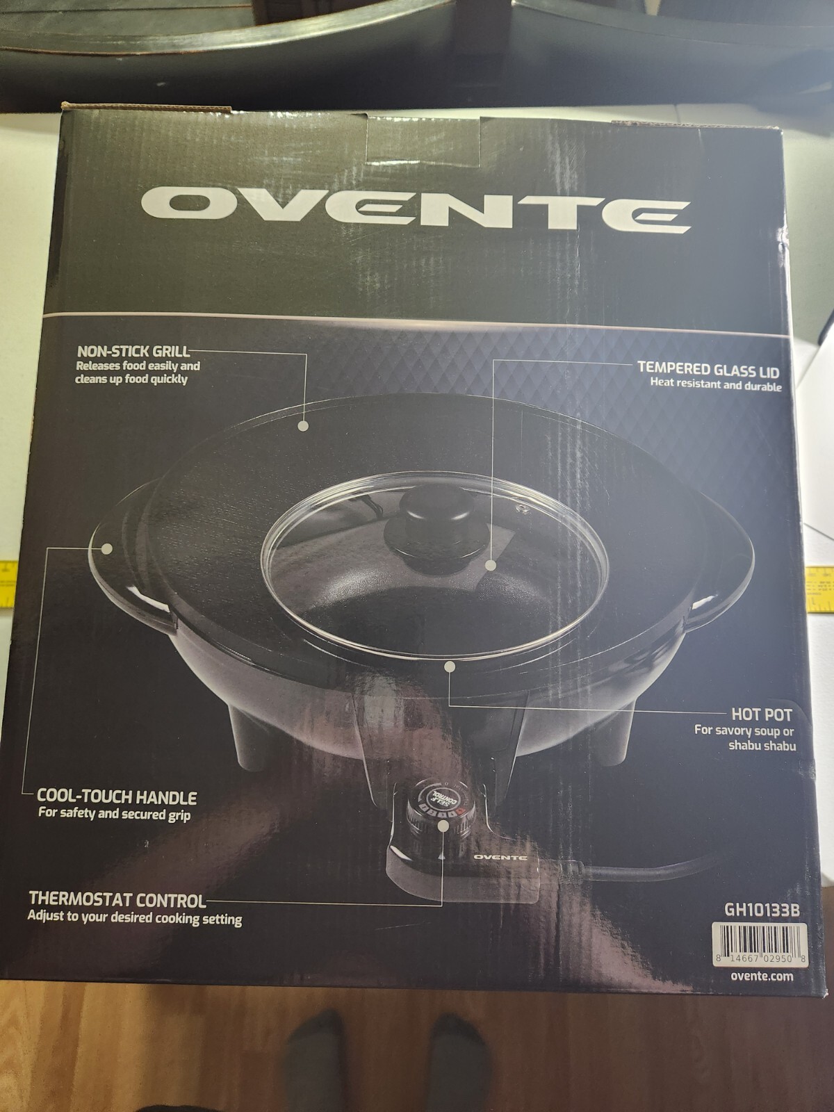 Ovente Electric HotPot Grill 13″ 2-in-1 Combo Multi-Purpose Non-Stick New in box