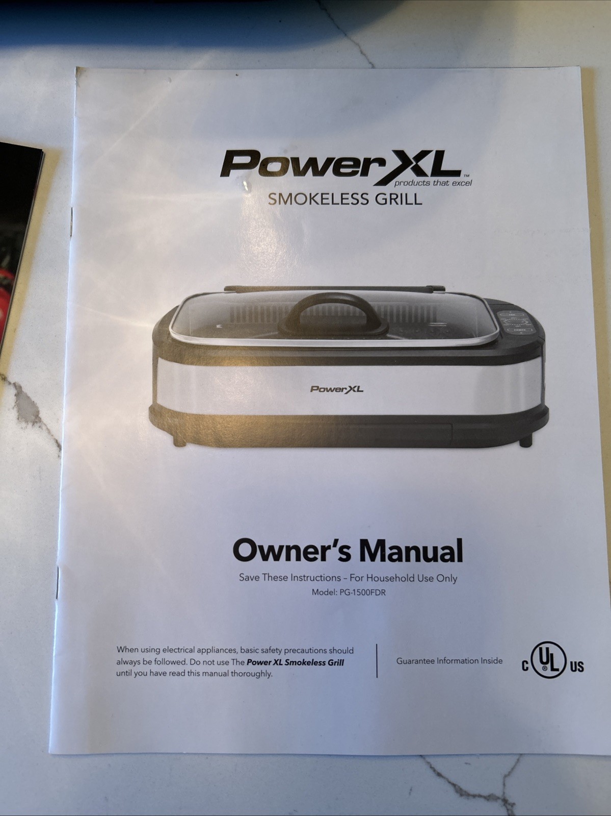Power XL Indoor Smokeless Grill Pro PG-1500FDR Easy – Very Clean -Tested & Works