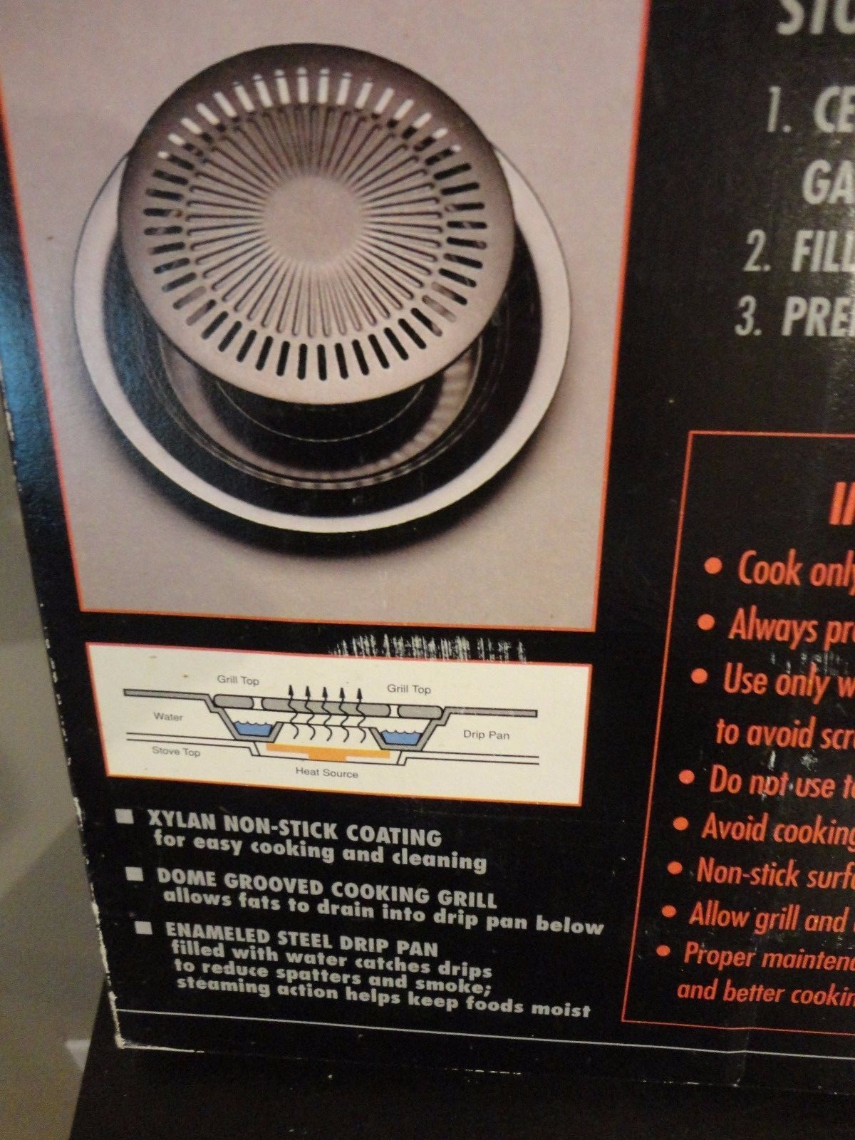 ROYAL CHEF STOVE TOP NON STICK GRILL WORK ON GAS ELECTRIC AND PROPANE RANGE TOP