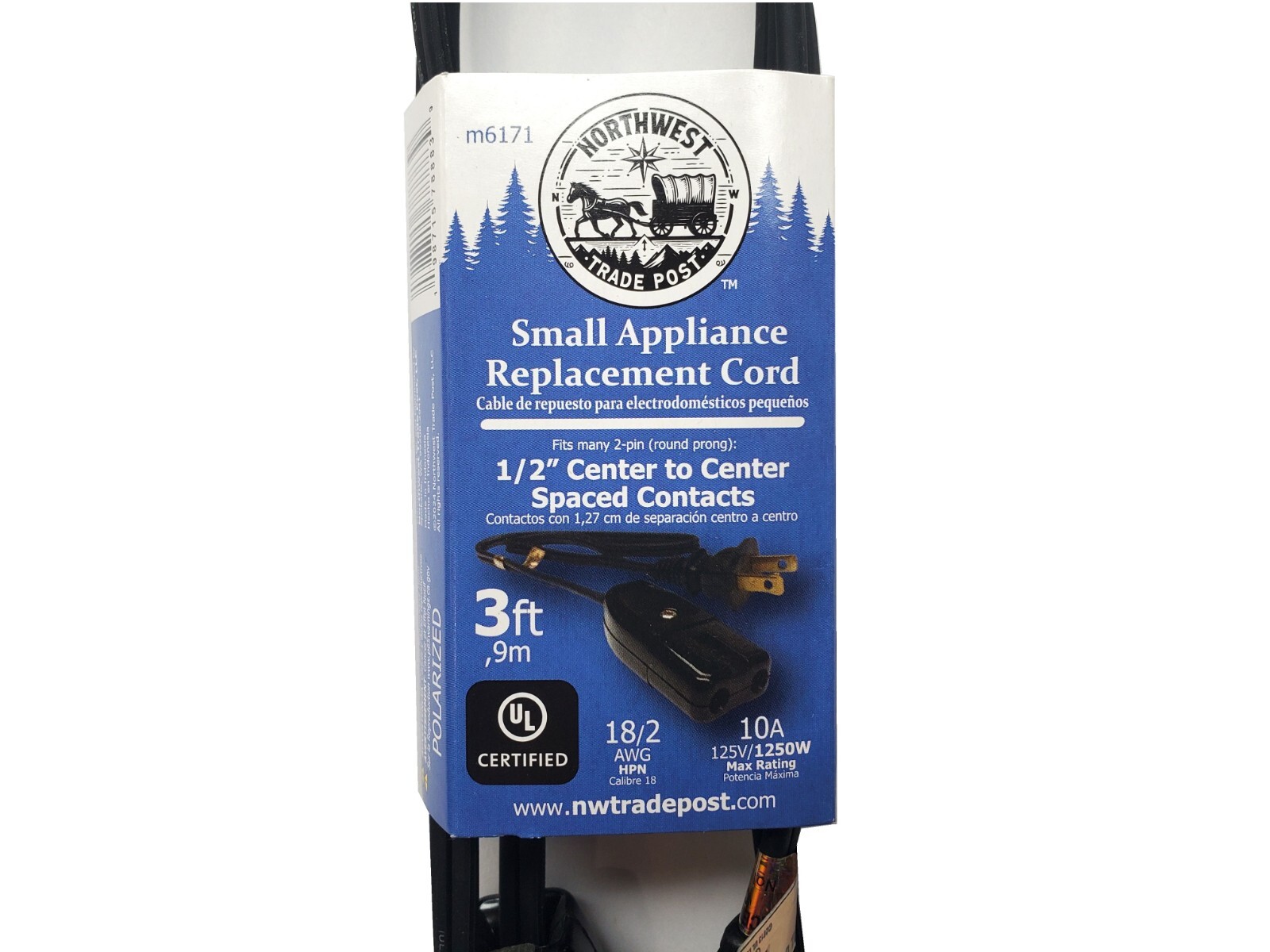 Power Cord – Dazey Nutri-Broil Indoor Electric Broiler Grill Model 26211 DNB-432