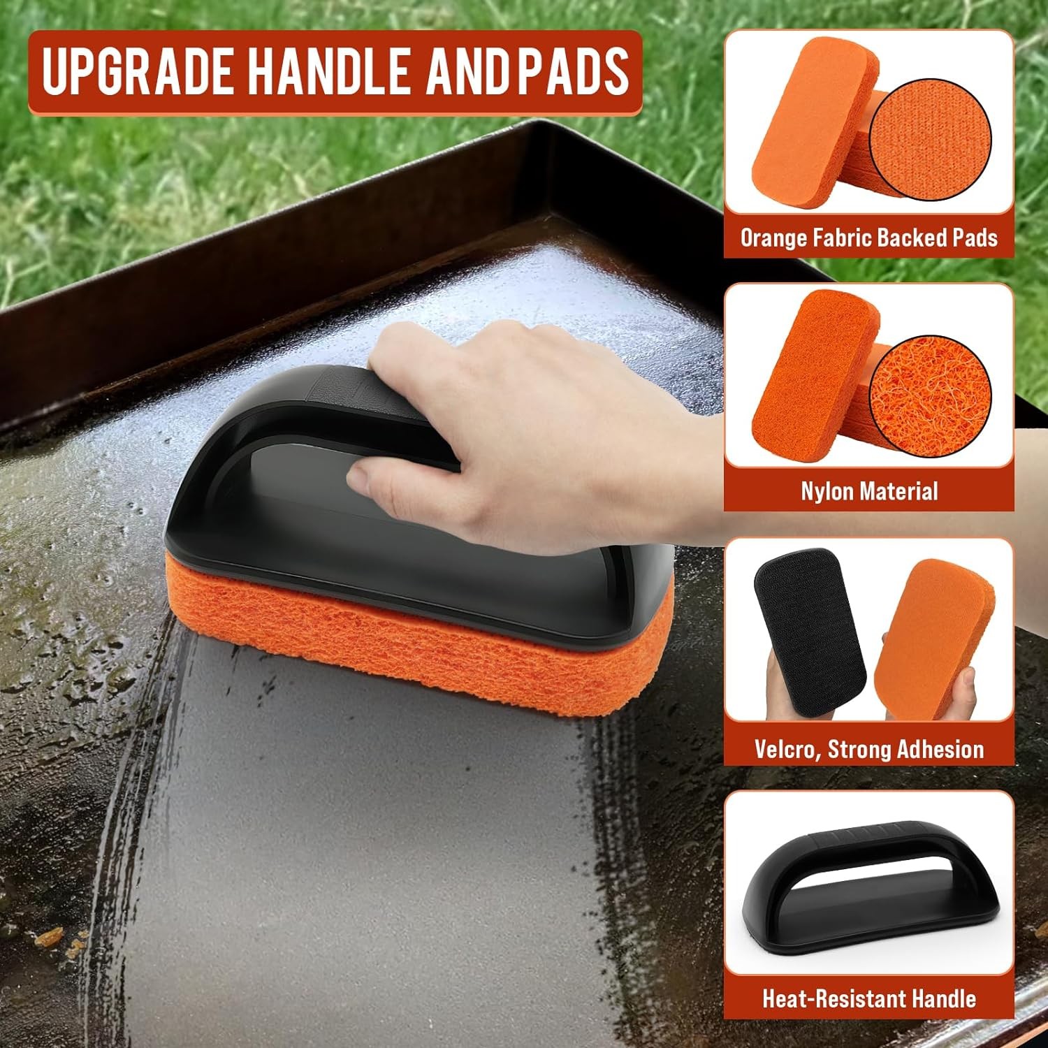 Griddle Cleaning Kit for Blackstone, Flat Top Grill with Black