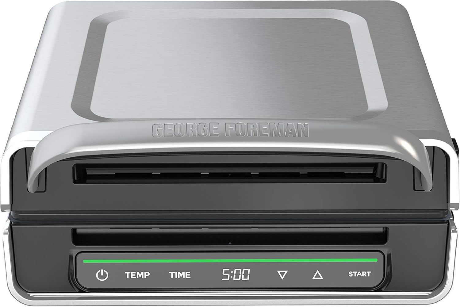 George Foreman Smokeless – Digital Smart Select, Family Size (4-6 Servings), Sta
