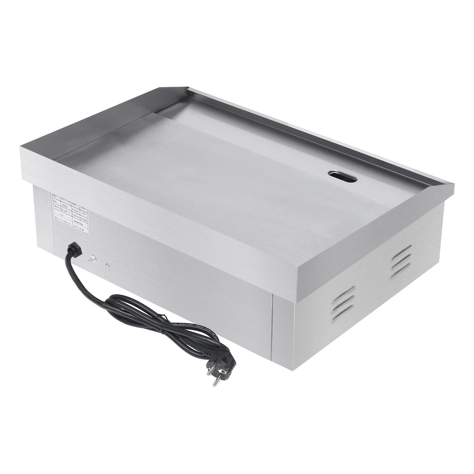 Electric Hot Plate Grill 110V Stainless Steel Countertop Griddle 54*40*21cm