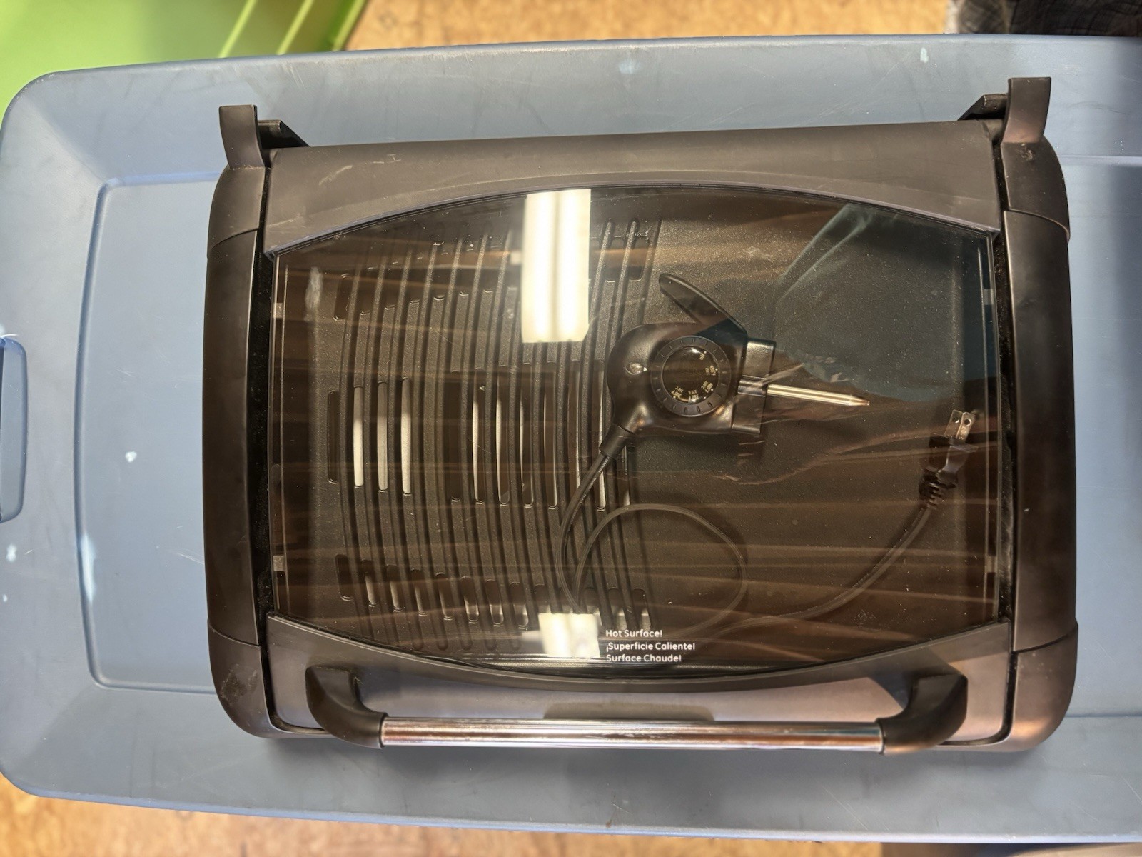 GE Indoor Electric Grill E81296(SP) Temp Control 1250W 125V Matte Black