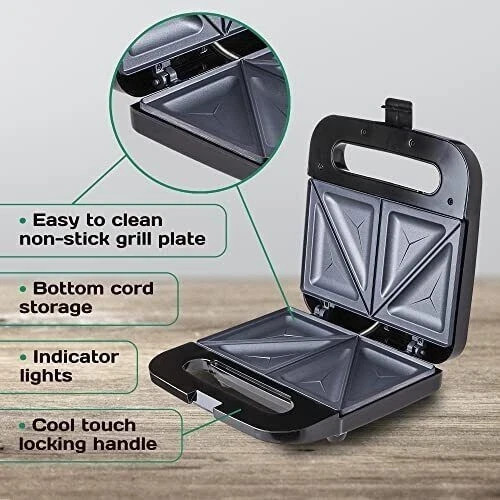 RAE DUNN Electric Sandwich Maker – Sandwiches, French Toast, Omelets & More! NEW