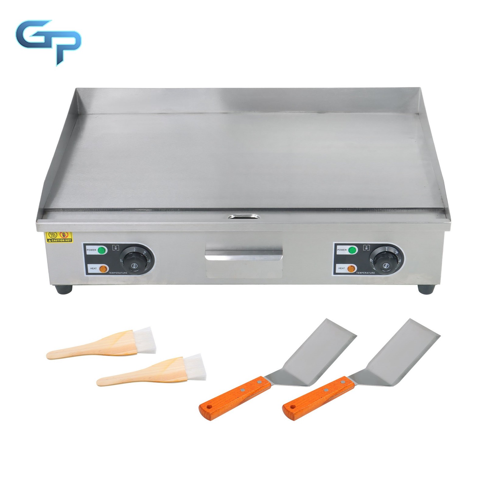 30″ Commercial Electric Griddle Countertop Flat Top Grill 3000W Full Flat