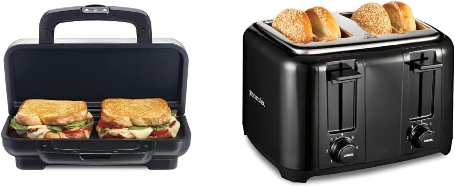 Deluxe Hot Sandwich Maker W/ Easy-Clean Durable PFAS-Free Nonstick Ceramic