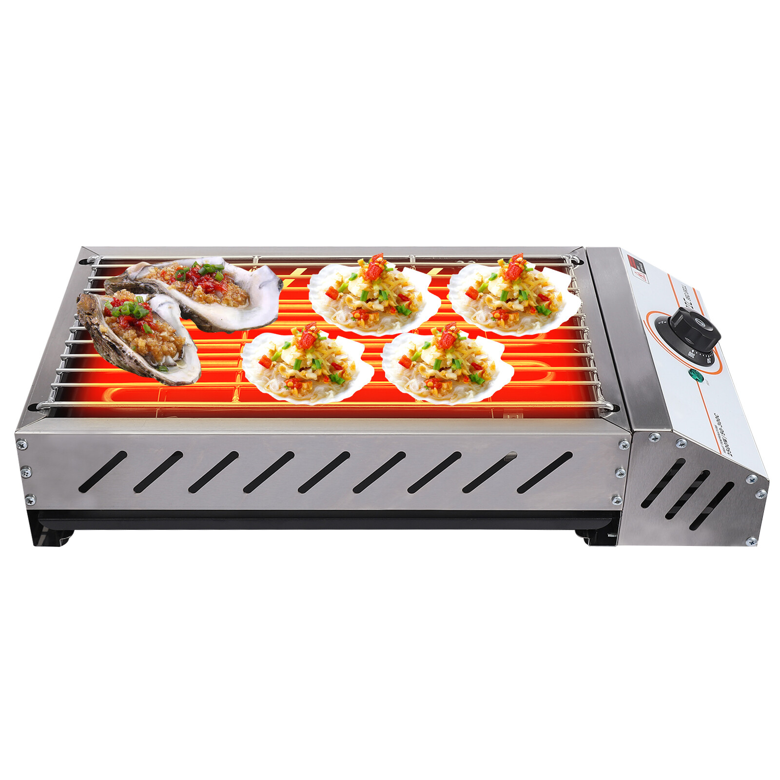 1800W Electric BBQ Grill Smokeless Stainless Steel Barbecue Hot Plate Griddle