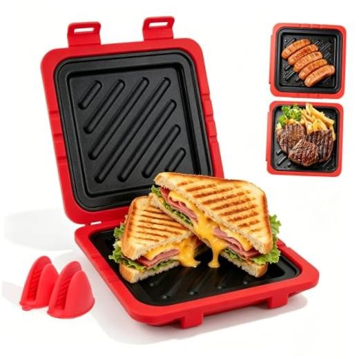 Microwave Sandwich Maker 2026 – Toaster with Adjustable Silicone