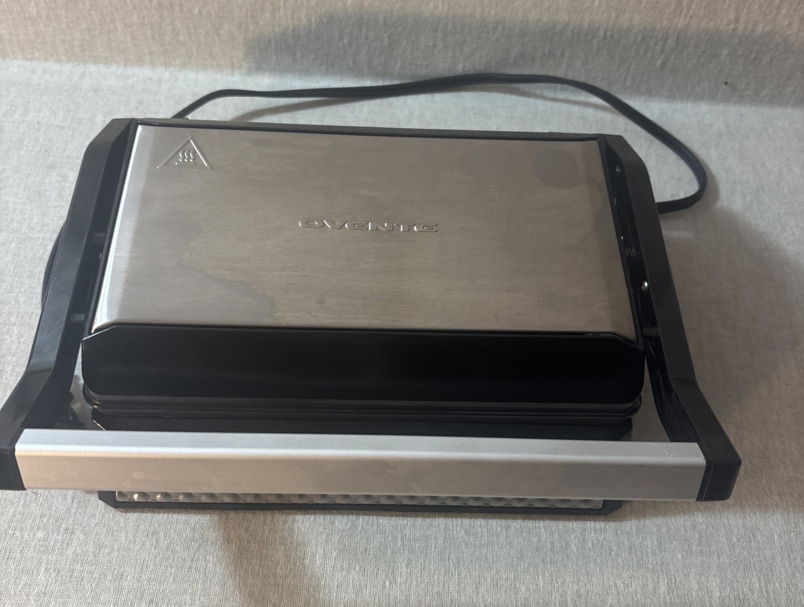 Electric Panini Press Grill Ovente with Non-Stick 2 Slices Plate College Dorm!