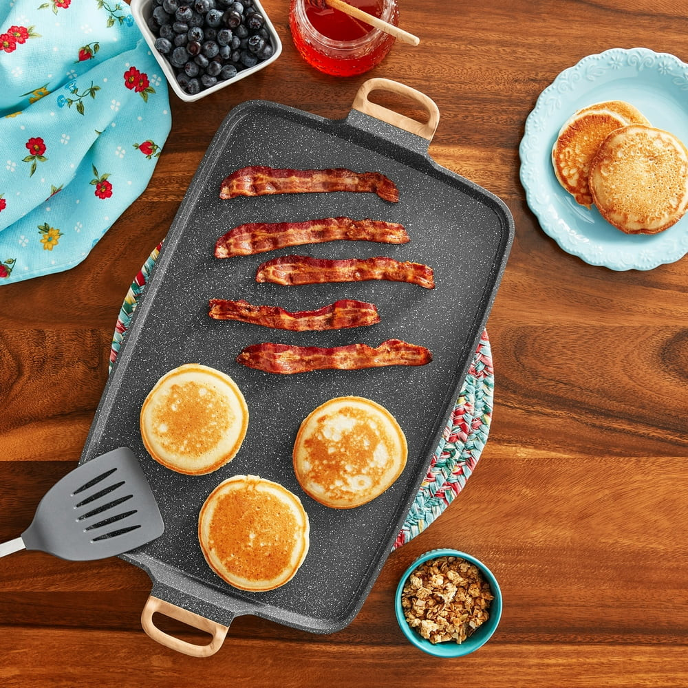 Cast Aluminum Non-Stick Griddle Flat Top Cooking Kitchen Grill Portable 12″X18″