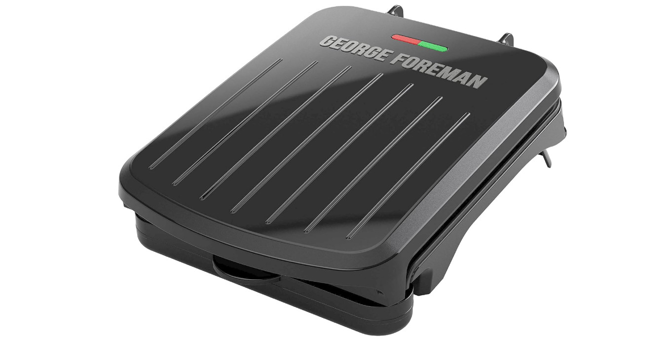 George Foreman Compact 2-Serving Electric Indoor Grill – Free Shipping