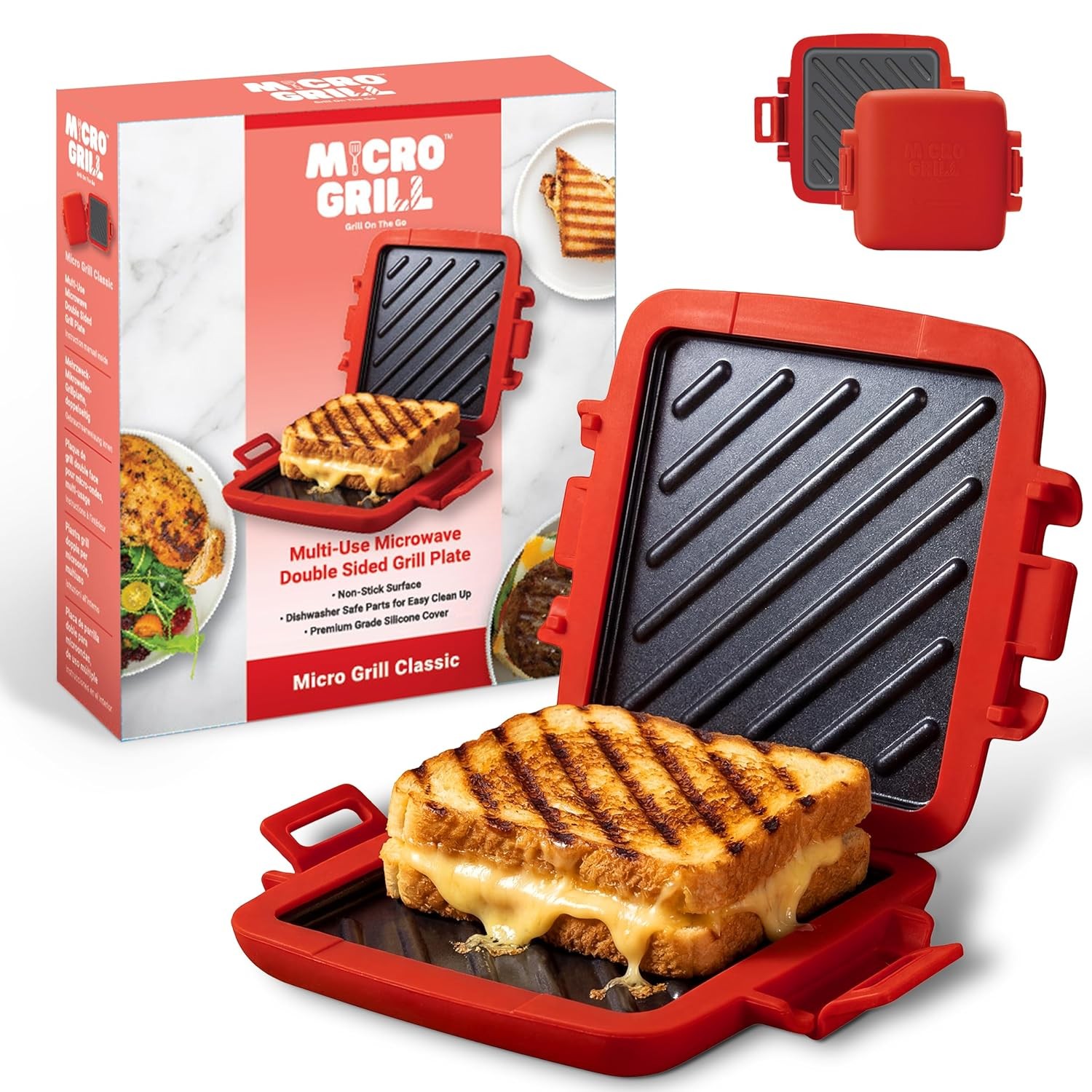 Microwave Sandwich Maker Grill Toaster Grilled Cheese Maker 3 Minute Grill