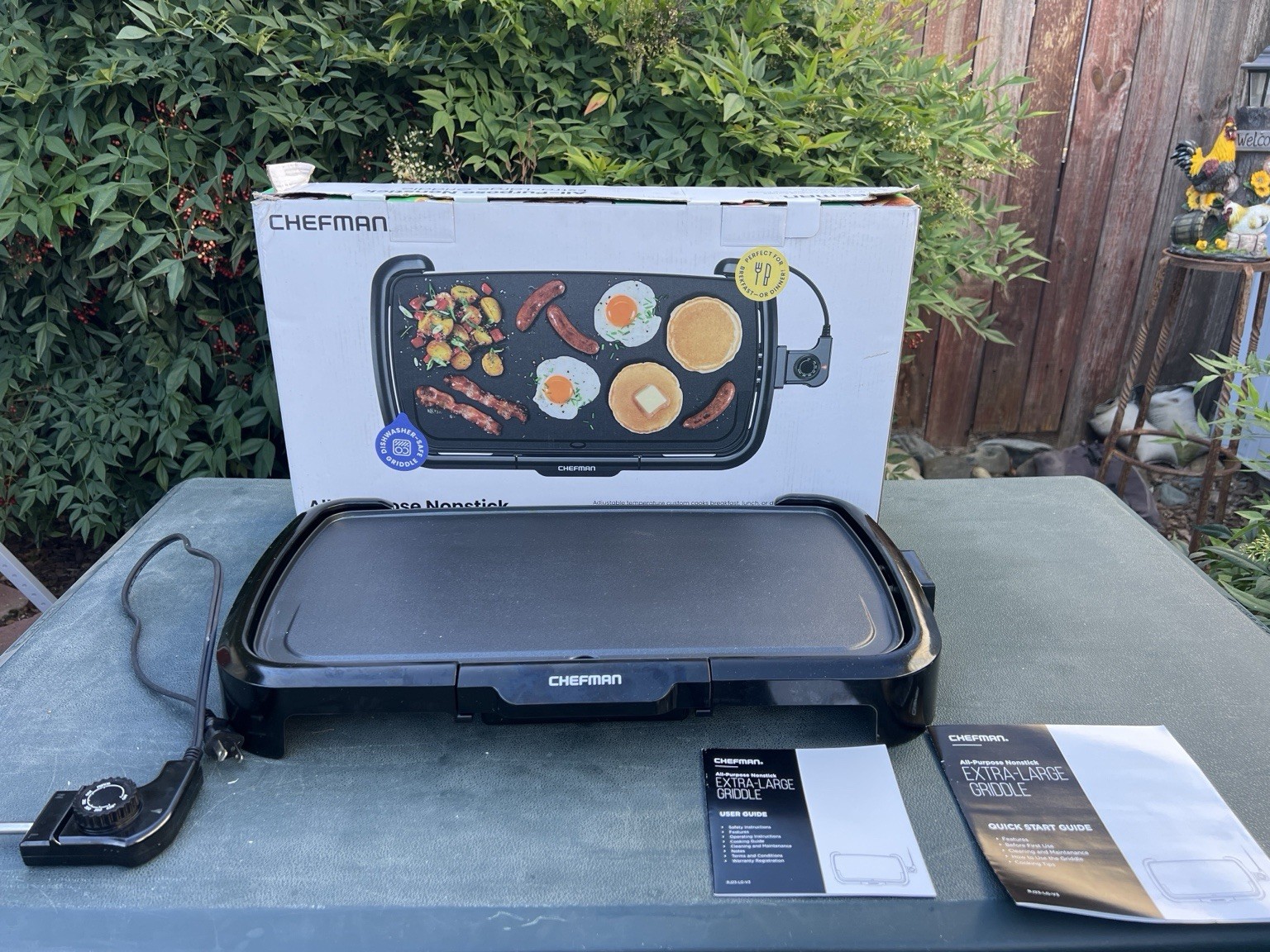 Chefman Extra Large Electric Griddle RJ23-LG-V3 Nonstick W/ Box Tested