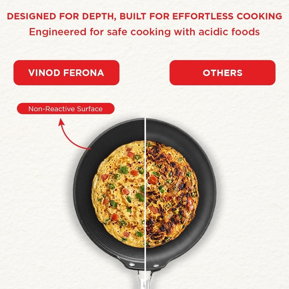 Vinod Ferona Cast Iron Roti Tawa Gas Stove Stick-Free Metal Spoon Safe 2 Yr